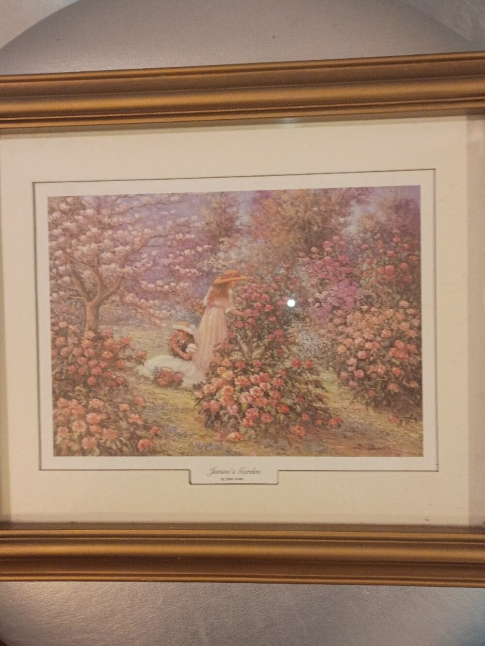 "Janine's Garden" Art Print by Bela Boda Vintage